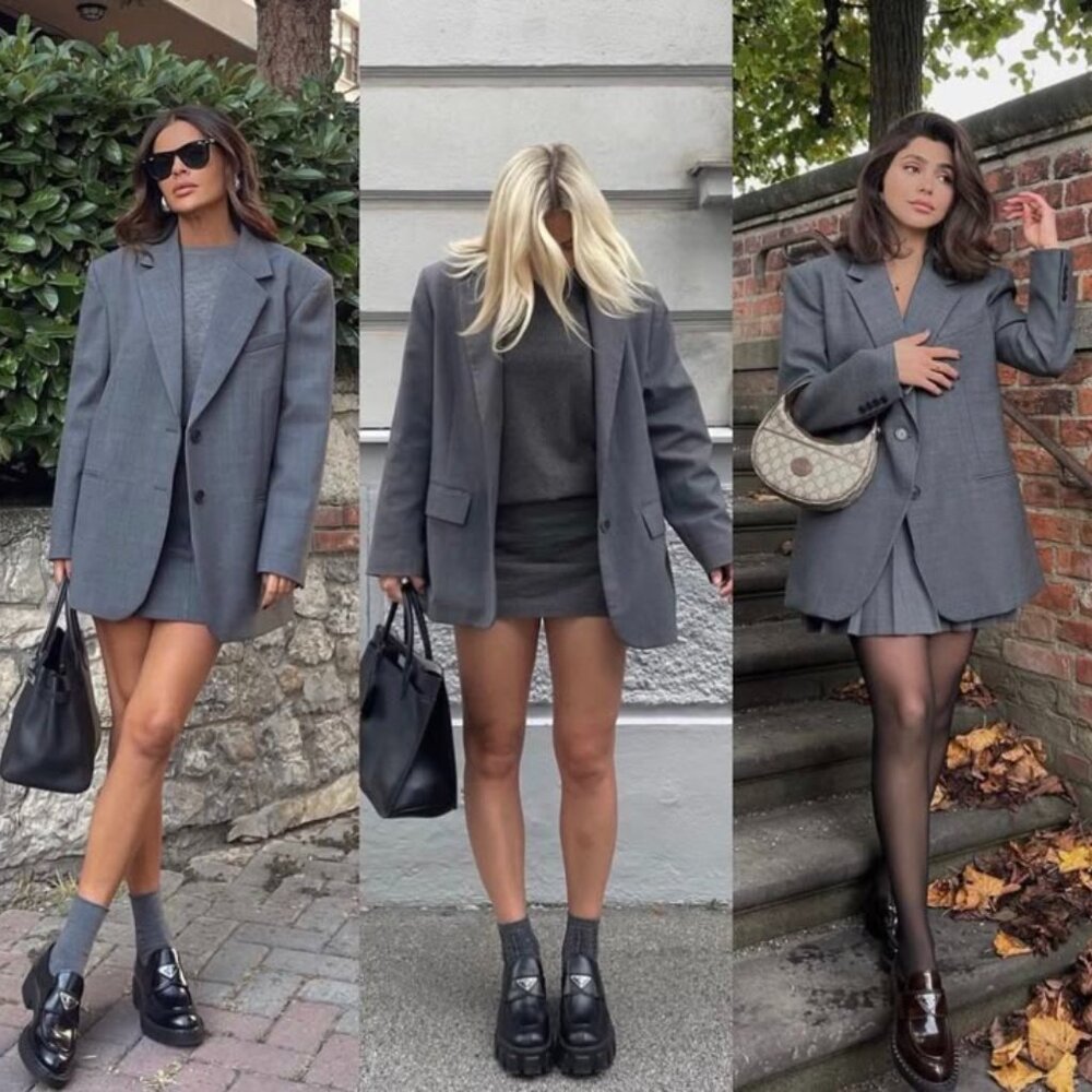 Ann Taylor Classic Charcoal Grey Pencil Skirt Size 0 Wool Blend Back Slit Office